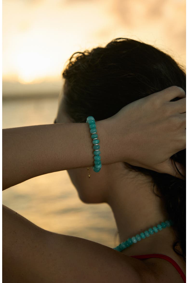 Beads of Paradise Amazonite Pavé Bracelet, Alternate, color, GOLD