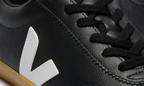 Veja Volley Black Sneakers With Side Logo And Lettering Logo On The Heel In Organic Cotton Unisex In Black