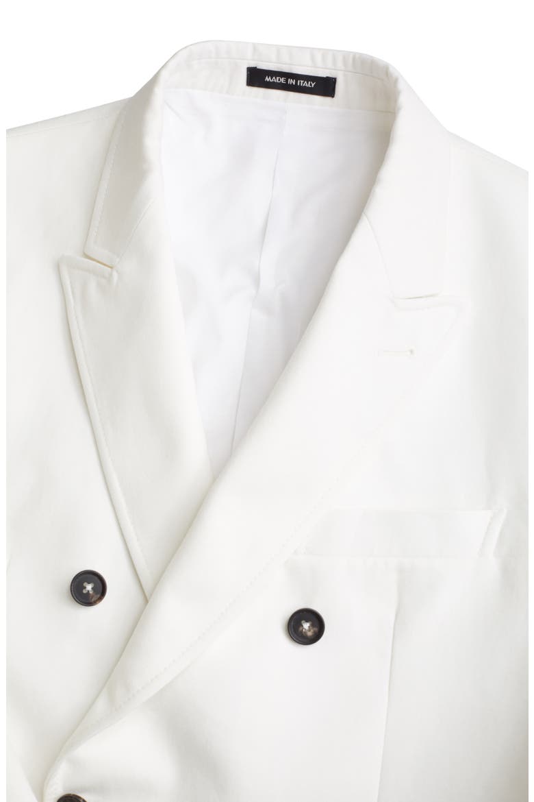 Double Breasted White Cotton Sport Coat (Nordstrom Exclusive), Alternate, color, WHITE