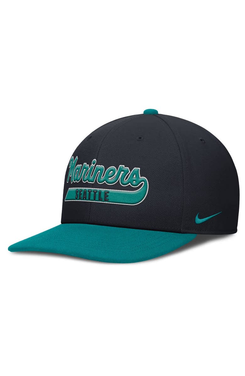 Nike Men's Nike Navy/Aqua Seattle Mariners Pro Performance Snapback Hat, Alternate, color, Navy