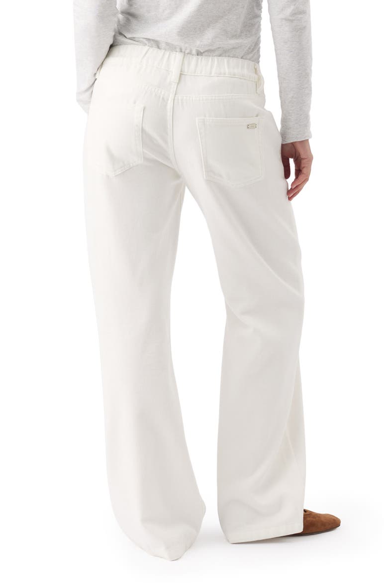 Billie Elastic Wide Leg Maternity Jeans, Alternate, color, Ecru