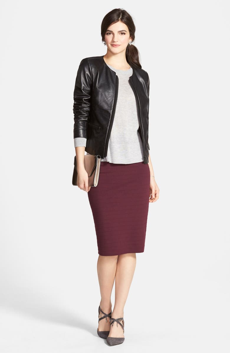 Halogen<sup>®</sup> Leather Jacket, Alternate, color,