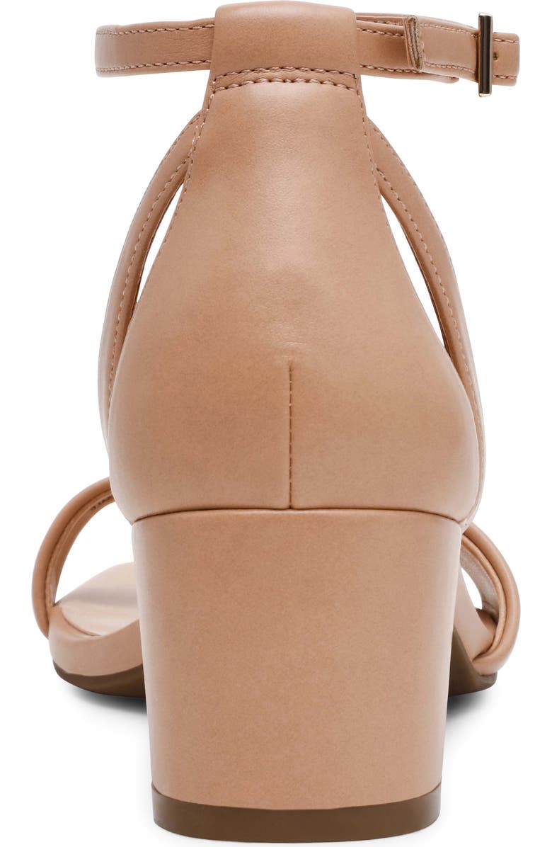 Anne Klein Mia Ankle Strap Sandal, Alternate, color, Natural Smooth