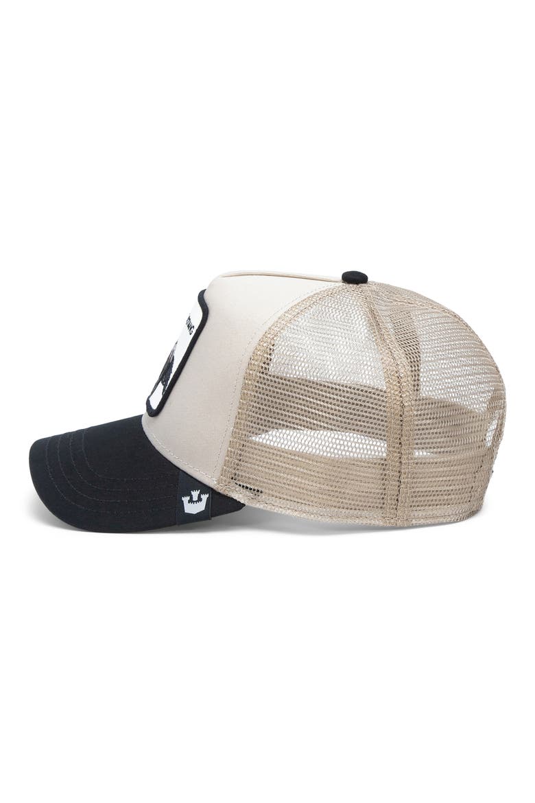 The Mustang Horse Patch Snapback Trucker Hat, Alternate, color, TAUPE