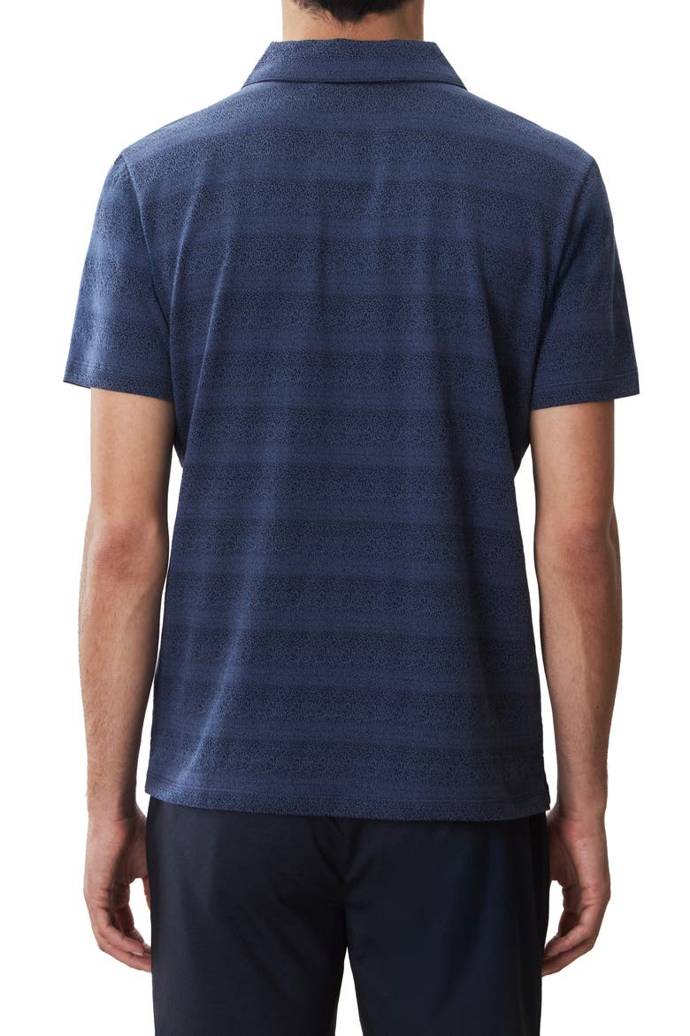 Duval Stripe Johnny Collar Polo, Alternate, color, NAVY