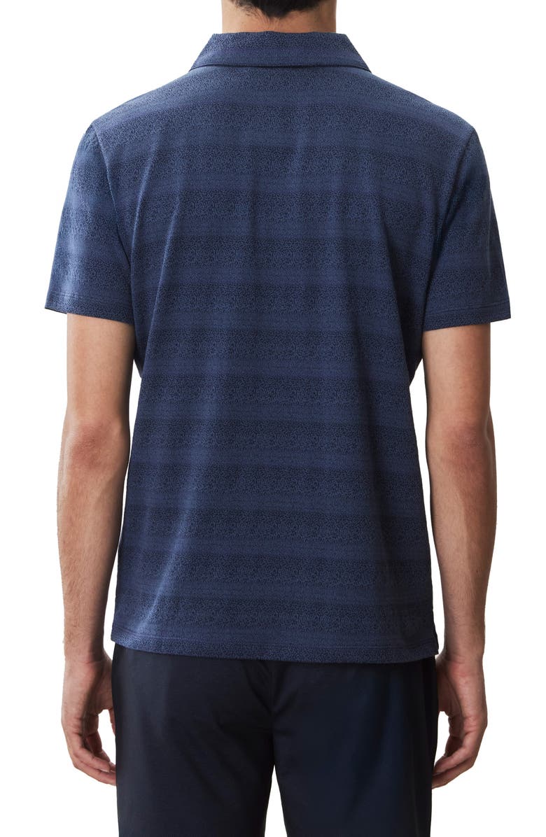 Robert Barakett Duval Stripe Johnny Collar Polo, Alternate, color, Navy