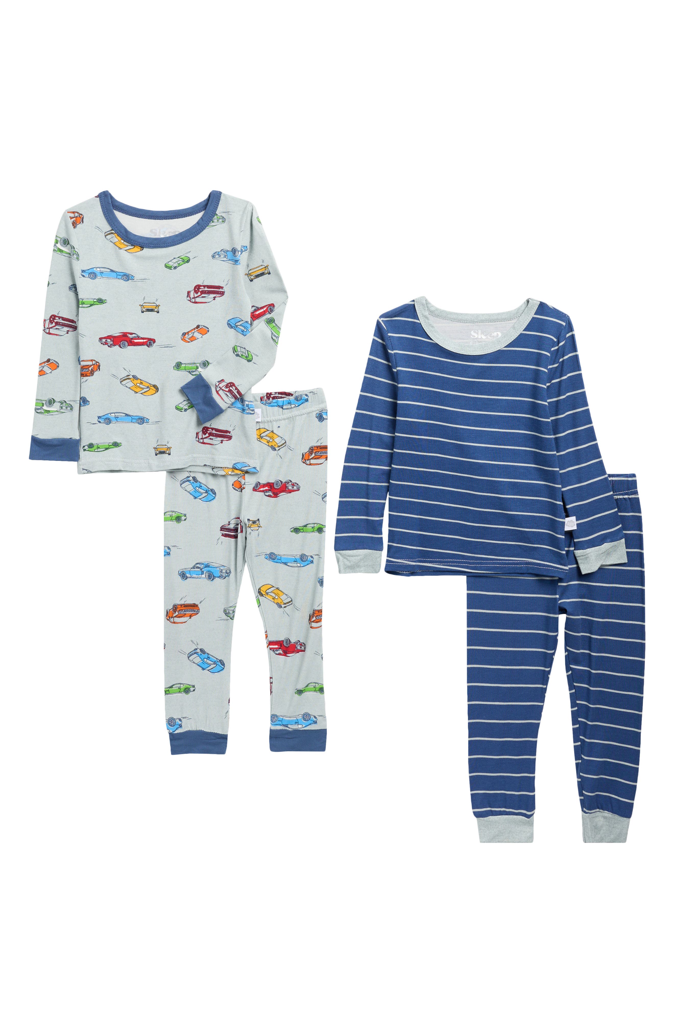 SLEEP ON IT Kids' Assorted 2-Pack Print Fitted Two-Piece Pajamas