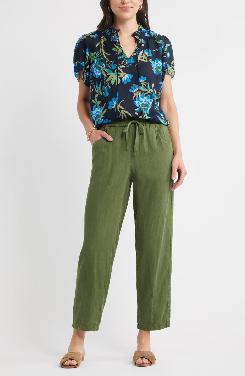 Caslon<sup>®</sup> Pull-On Barrel Pants, Alternate, color, Green Bronze