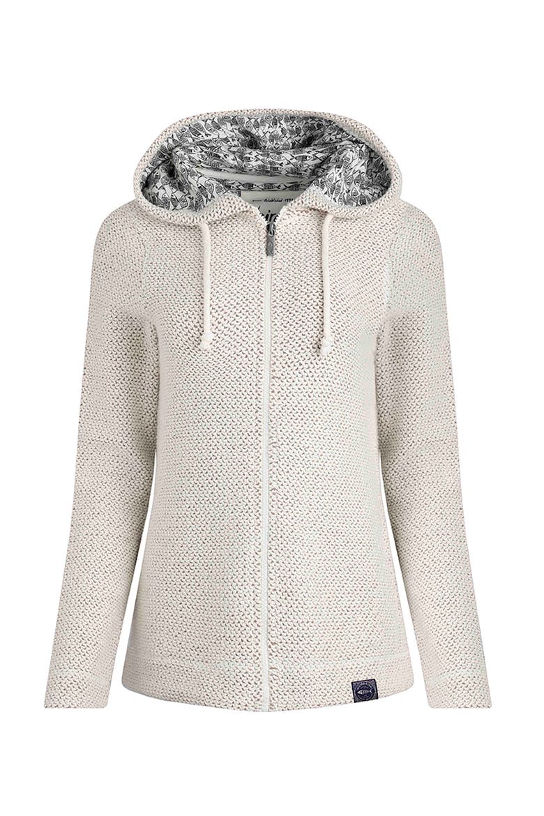 Chicoa Full Zip Macaroni Hoodie, Alternate, color, Ecru