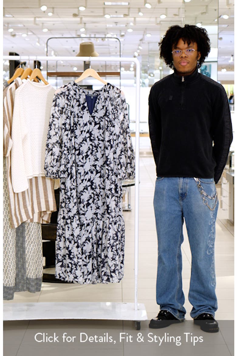 Puff Sleeve Tie Belt Midi Dress video