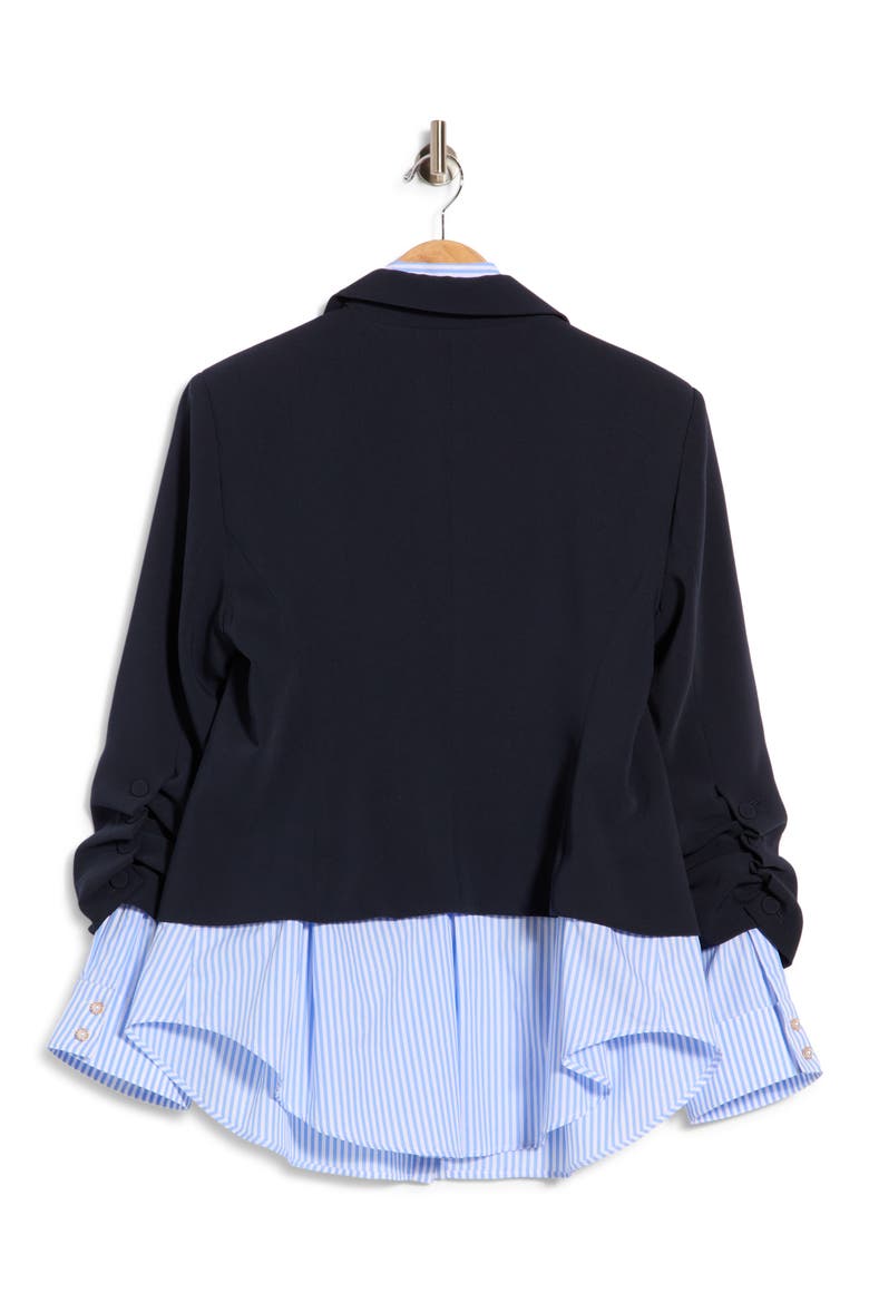 Aron Layered Blazer, Alternate, color, NAVY/ BLUE STRIPE