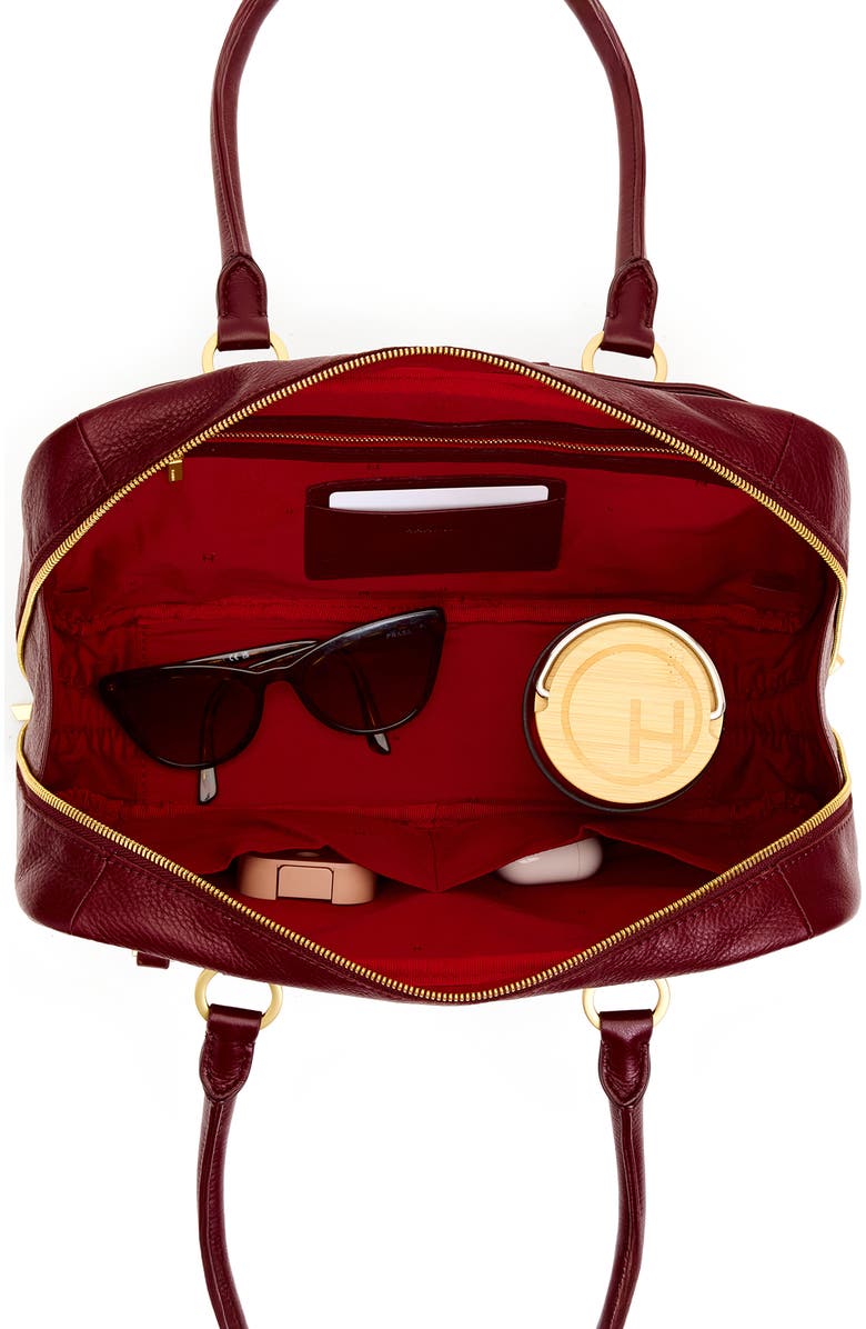 HAMMITT Medium Meredith Leather Shoulder Bag, Alternate, color, Cherrywood Pebble Brushed Gold