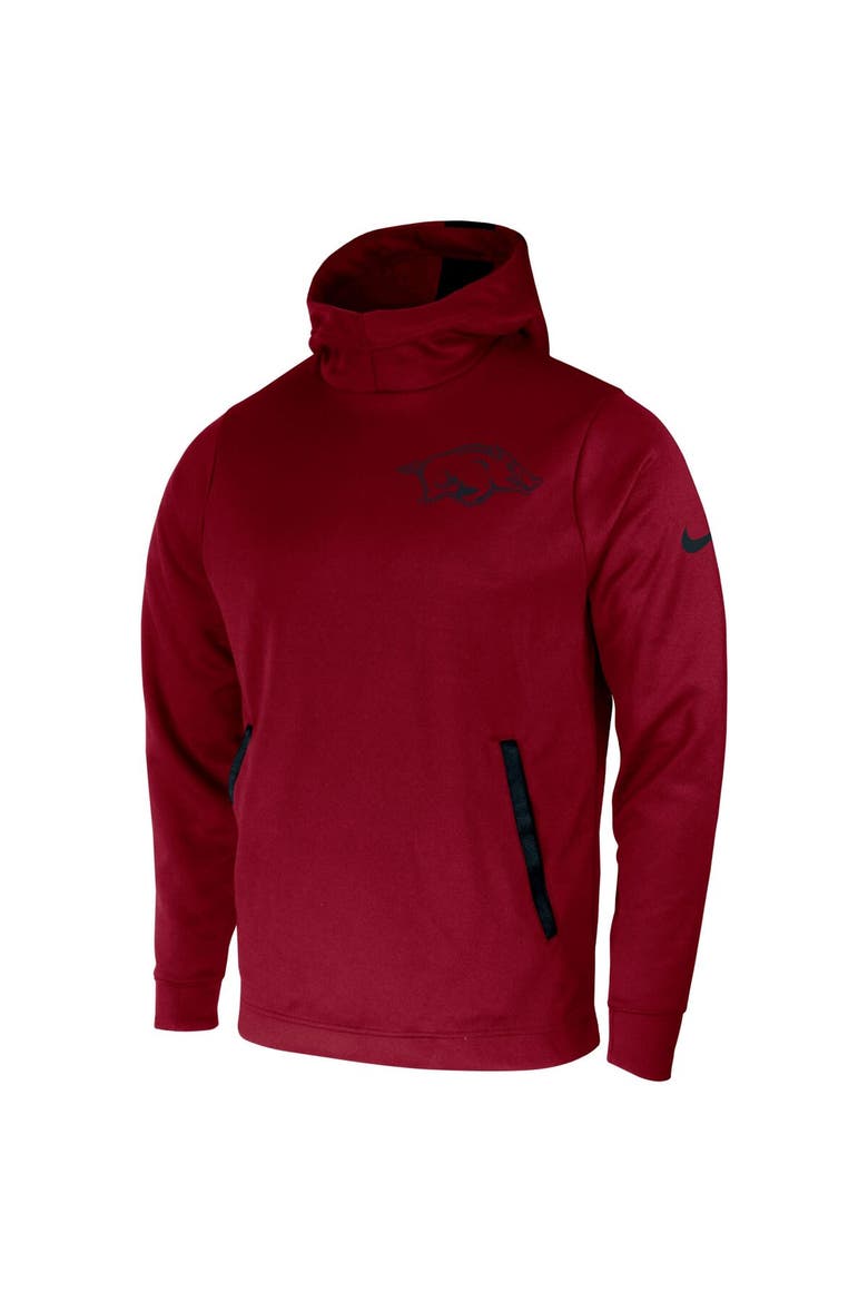 Men's Nike Cardinal Arkansas Razorbacks 2-Hit Performance Pullover Hoodie, Alternate, color, Cardinal
