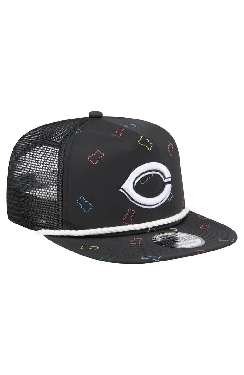 New Era Men's New Era  Black Cincinnati Reds Gummy Golfer Trucker Adjustable Hat, Alternate, color, 
