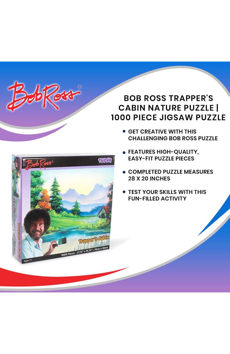 Bob Ross Trapper's Cabin Nature Puzzle | 1000 Piece Jigsaw Puzzle, Alternate, color, Multi-Color