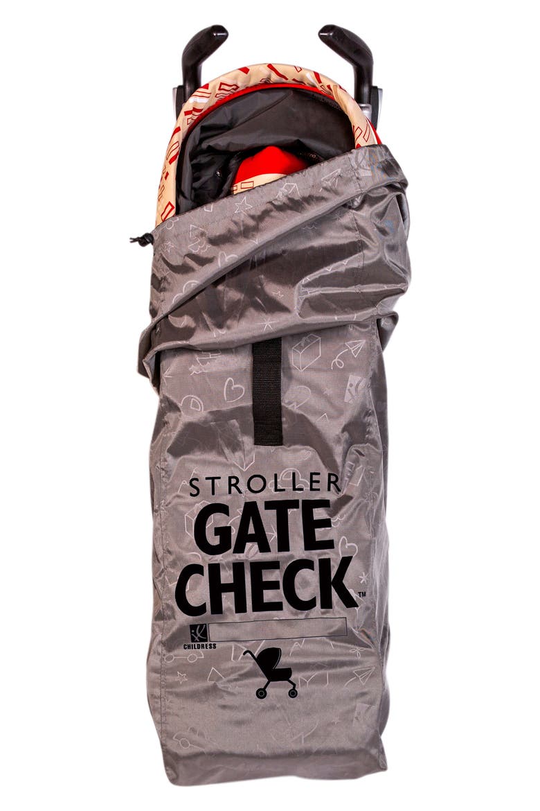 Gate Check Car Seat & Single Stroller Bags Set, Alternate, color, GREY