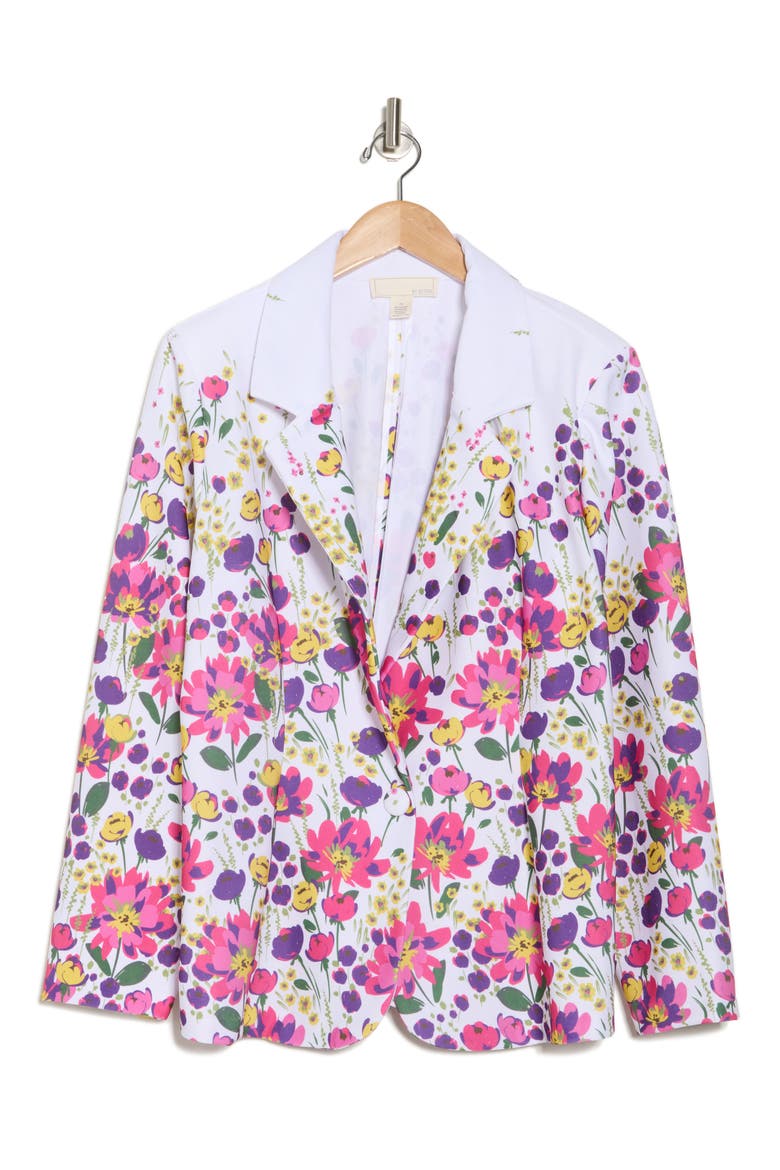 Botanical Floral Print Notch Lapel Blazer, Alternate, color, FLOWER FIELDS