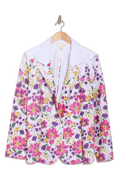 By Design Botanical Floral Print Notch Lapel Blazer