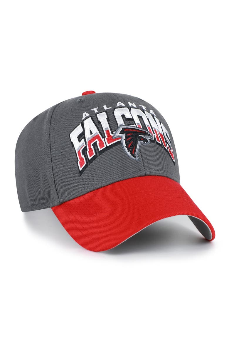 Men's '47 Charcoal Atlanta Falcons Split Block MVP Adjustable Hat, Alternate, color, Charcoal