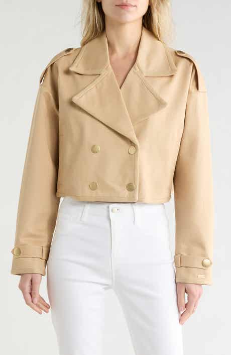 L'AGENCE Kento Crop Cotton Trench Coat