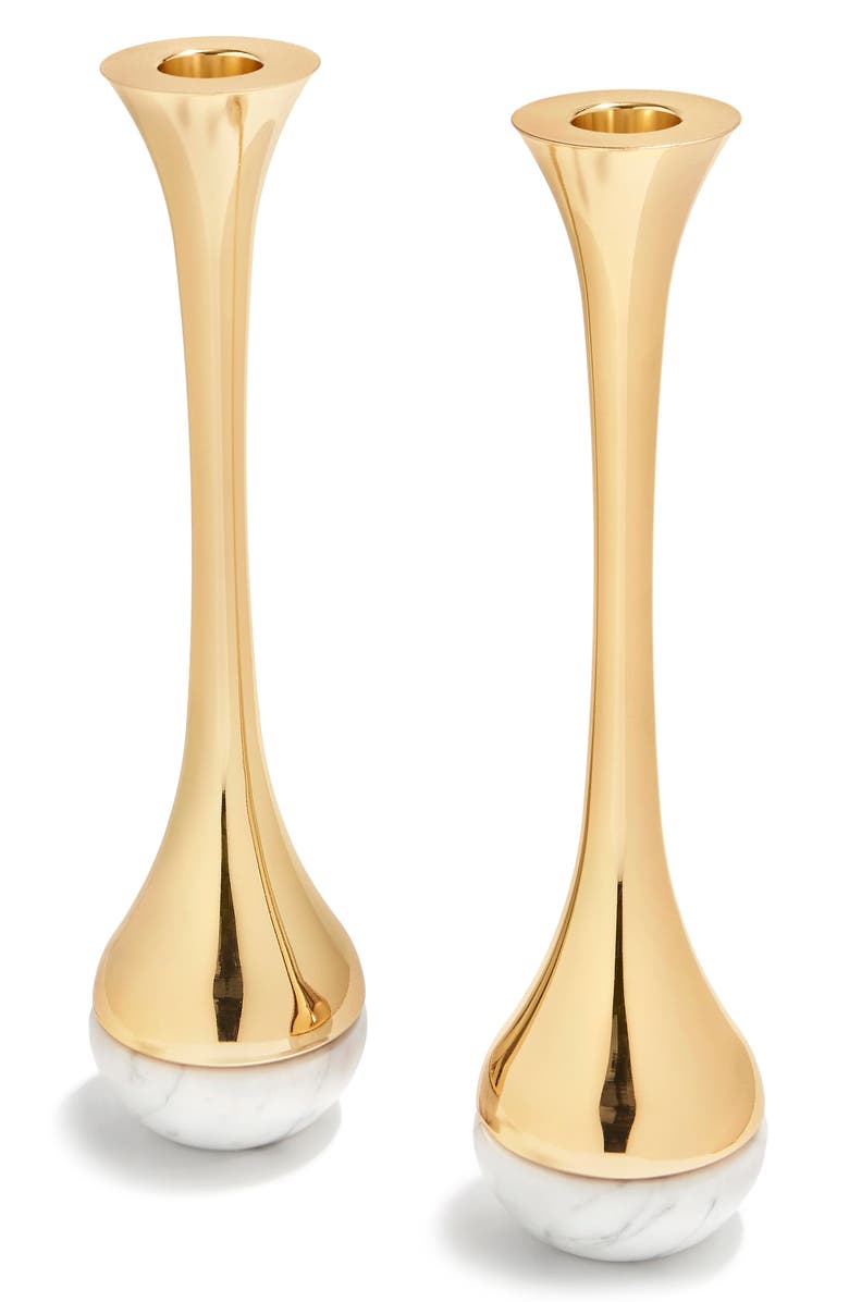 ANNA New York Dual Set of 2 Candlesticks, Main, color, Carrara Gold