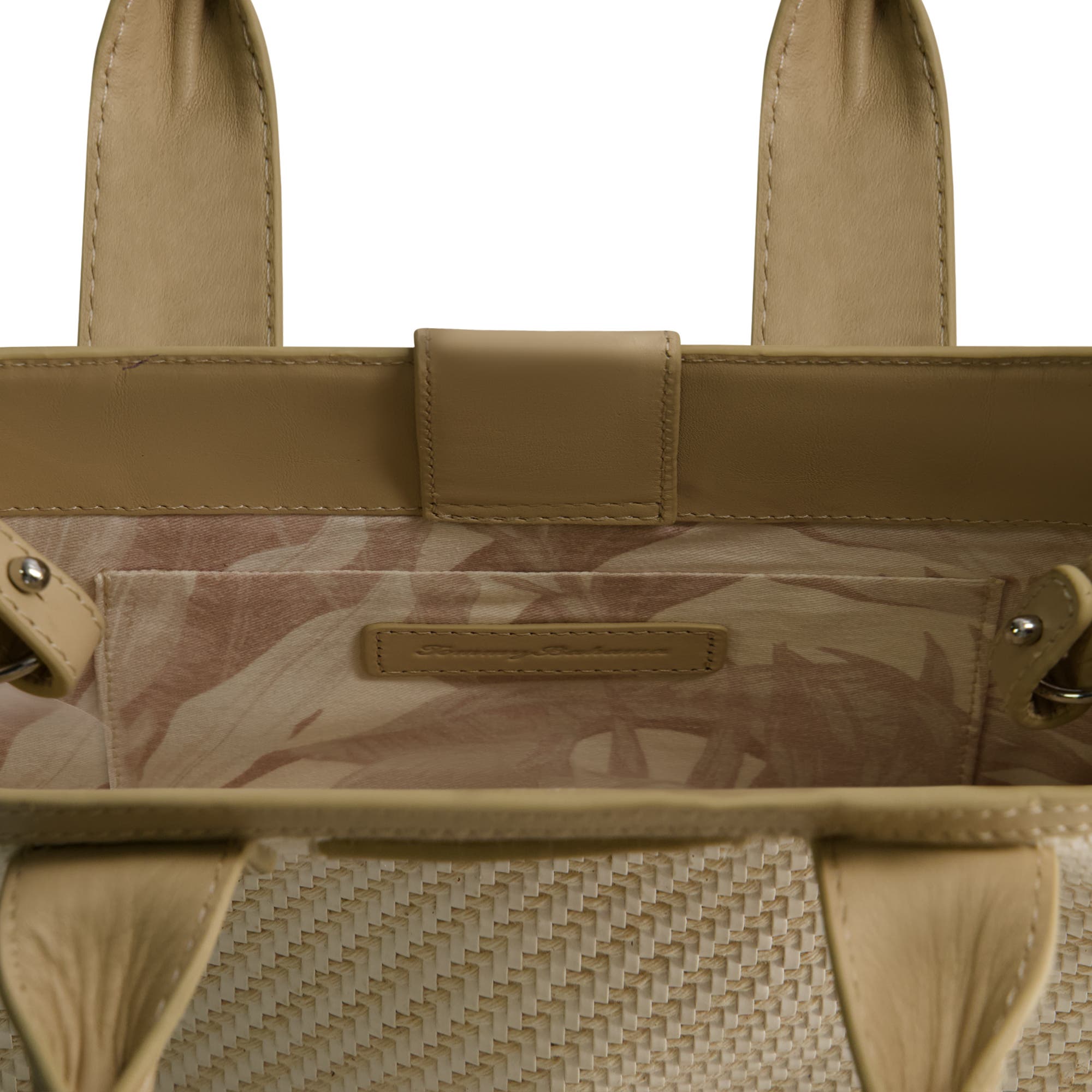 Tommy Bahama Soft Woven Modern Tote, Alternate, color, Tan/White