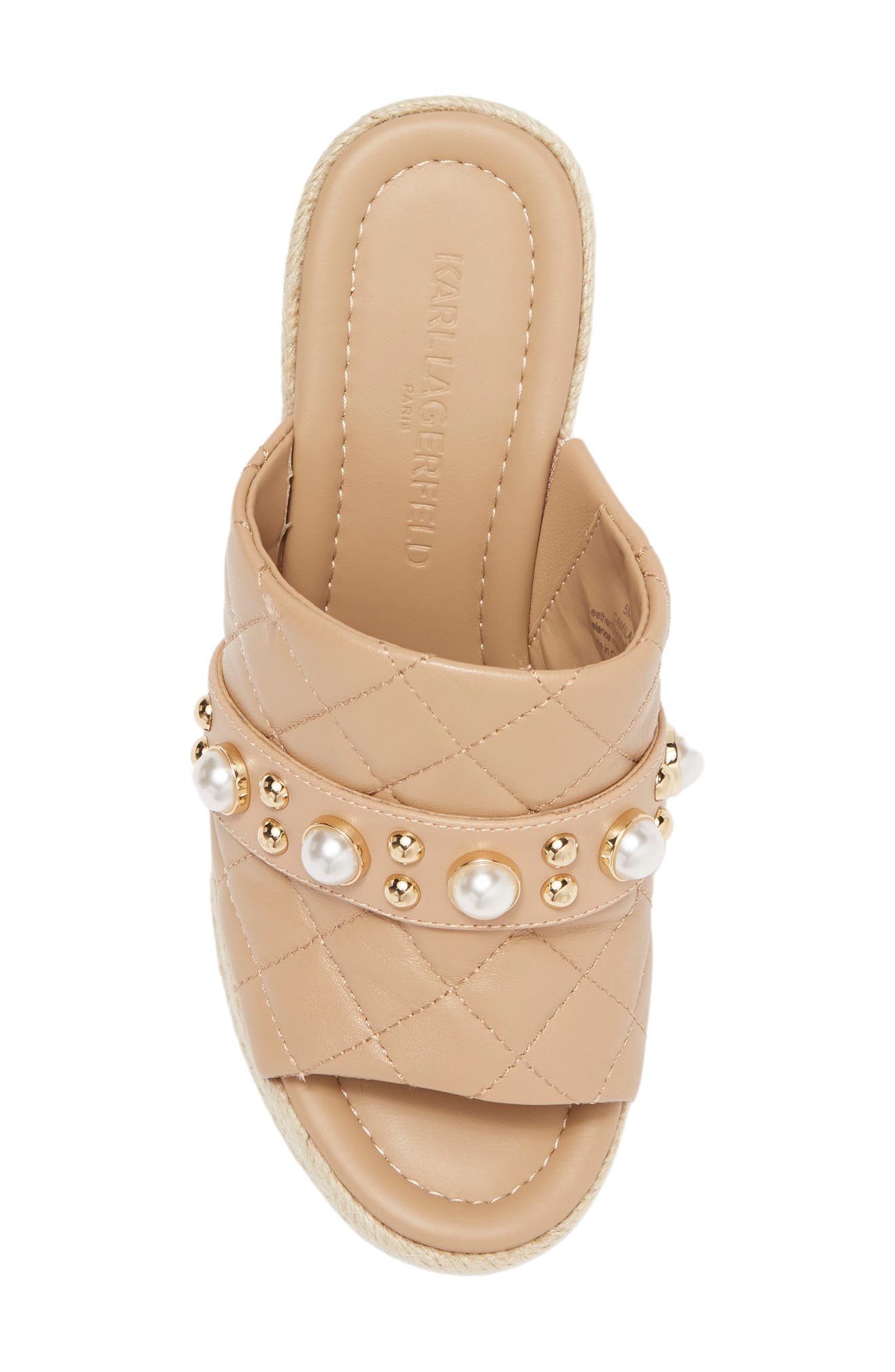 Camela Espadrille Wedge Sandal, Alternate, color, LATTE