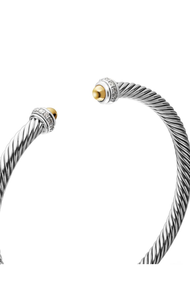 David Yurman Cable Classic Collection<sup>®</sup> Bracelet with Diamond and 18K Gold, Alternate, color, Yellow Gold/ Silver/ Diamond