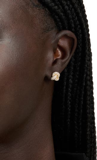pavé stud earrings