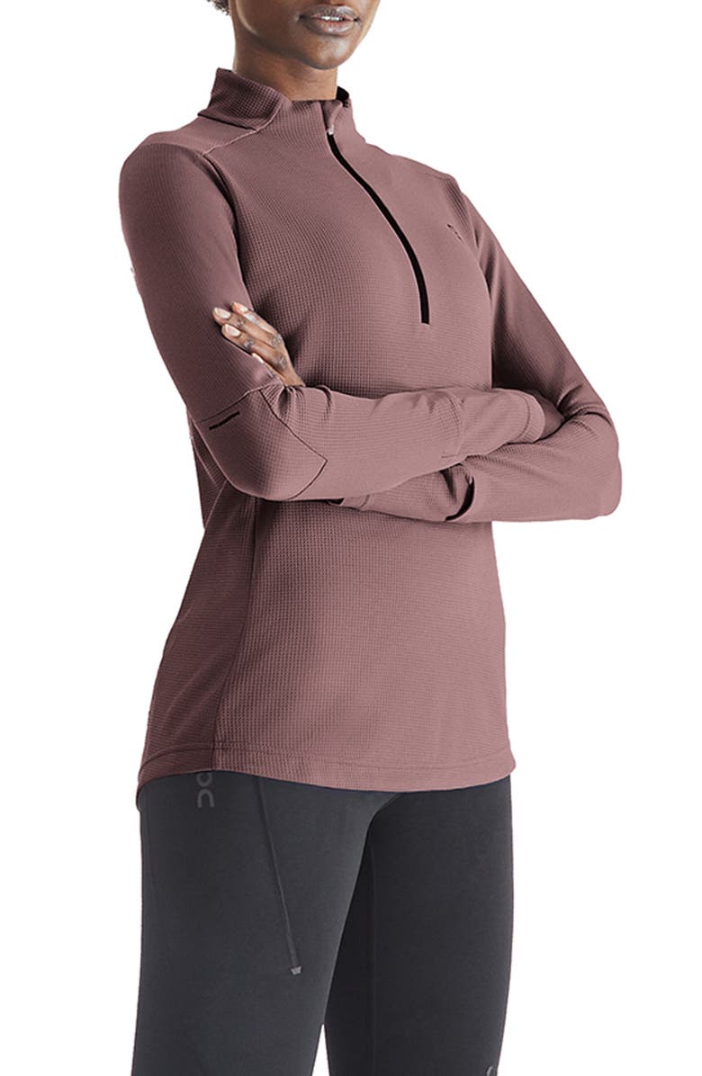 On Climate Quarter Zip Running Top, Alternate, color, 