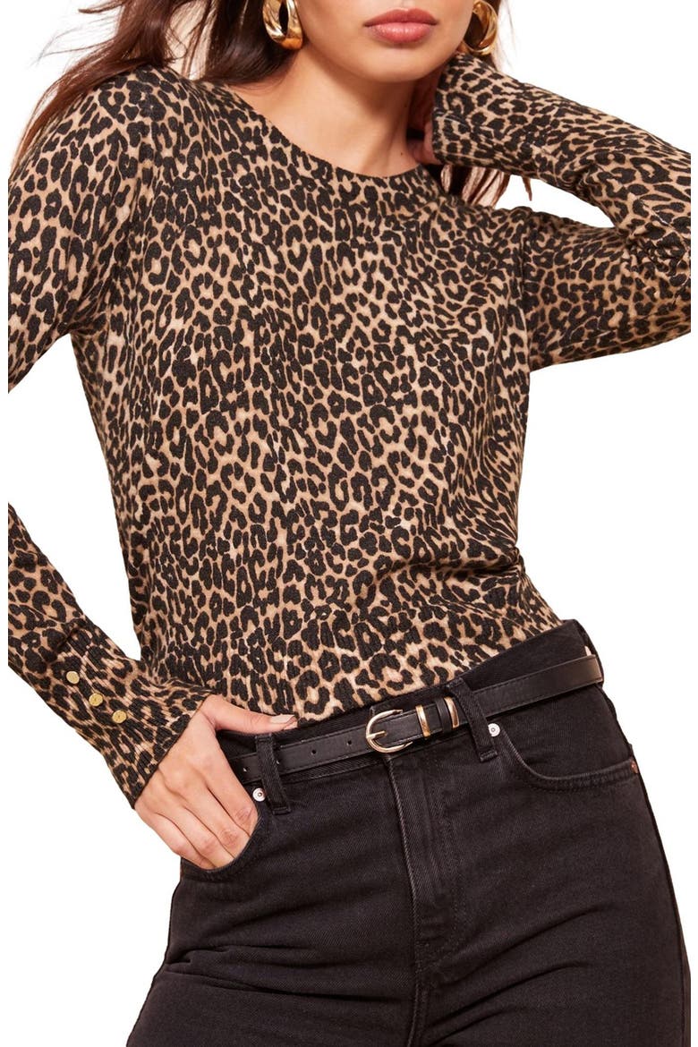 Animal Print Sweater, Main, color, MULTI