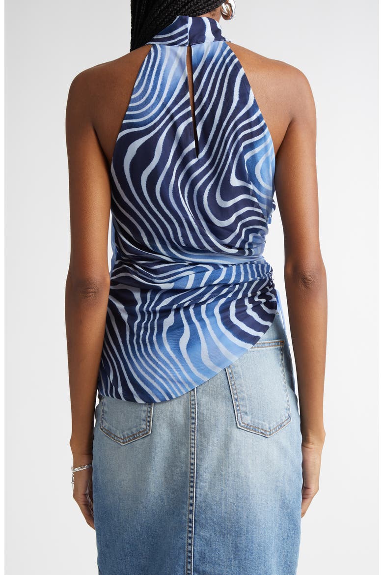 Kemeisha Swirl Print Sleeveless Top, Alternate, color, NAVY SWIRL