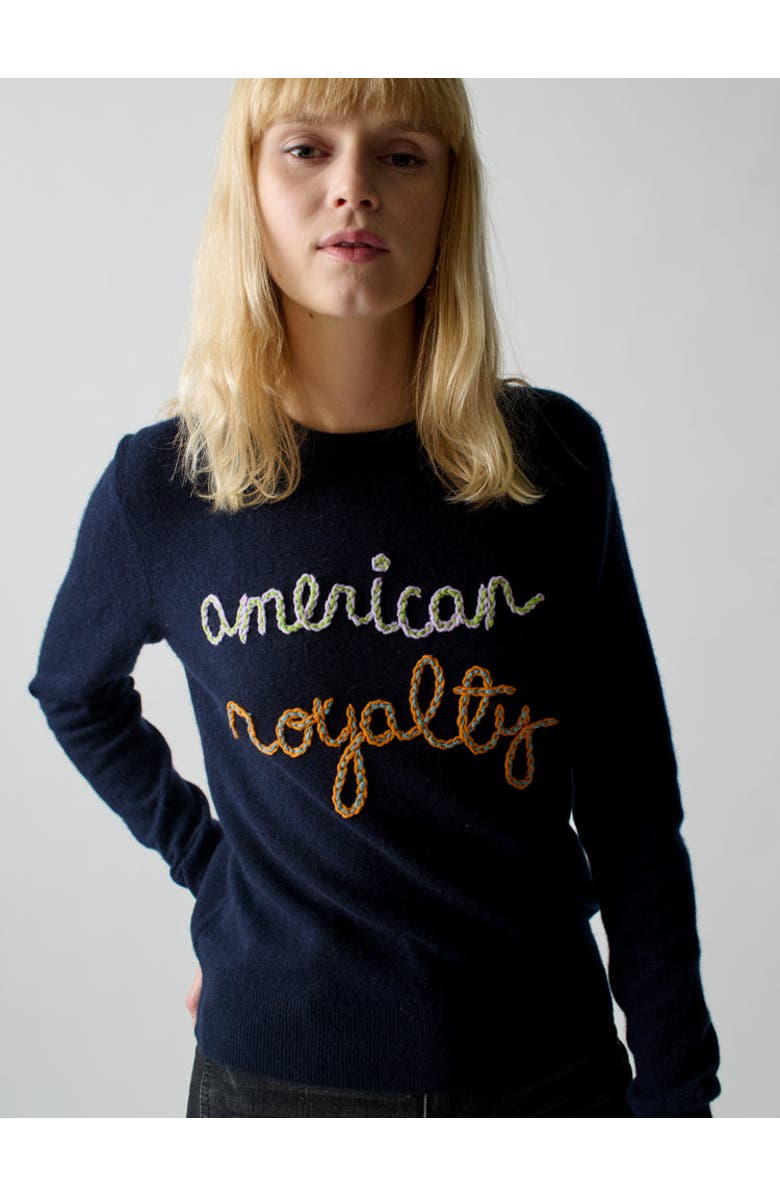 Lingua Franca American Royalty Crewneck, Main, color,