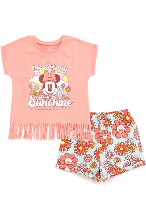 Minnie Mouse Girls' 2-Piece T-Shirt and Shorts Set