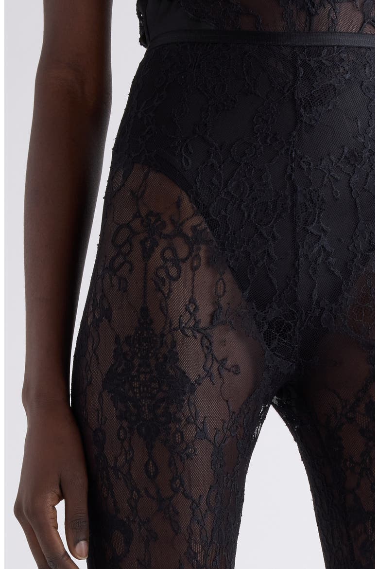 Chandelier Stretch Lace Leggings, Alternate, color, BLACK