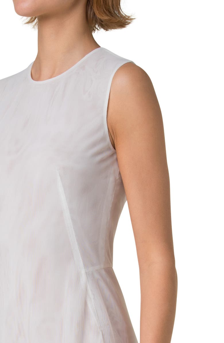 Akris Sleeveless Technical Tulle Gown, Alternate, color, Ecru