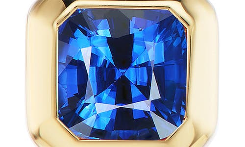 Uniform Object Tusk Asscher Cut Stone Huggie Hoop Earrings In Burgundy