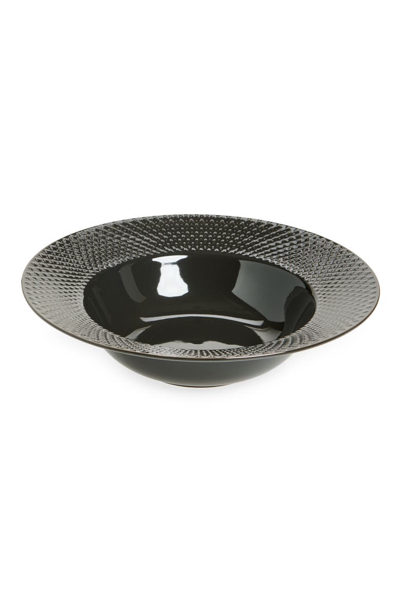 Rhombe Earth Soup Plate, Main, color, BLACK