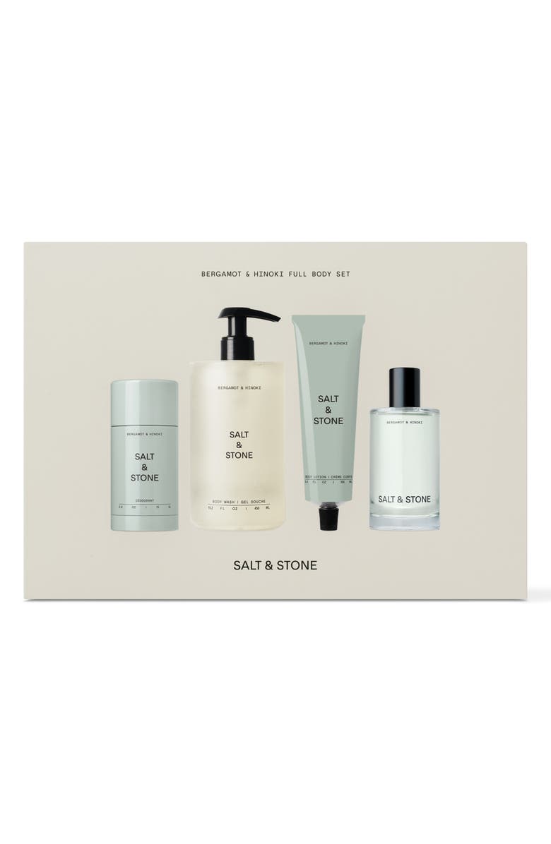 SALT & STONE Bergamot & Hinoki Full-Size Body Care Set (Nordstrom Exclusive) (Limited Edition) $121 Value, Main, color, 