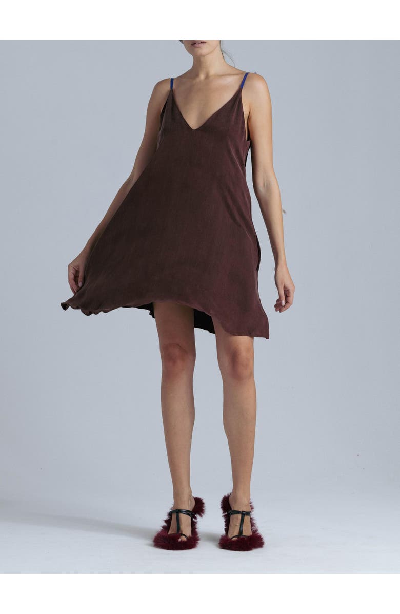 Alas Cupro Dress, Alternate, color, Rust