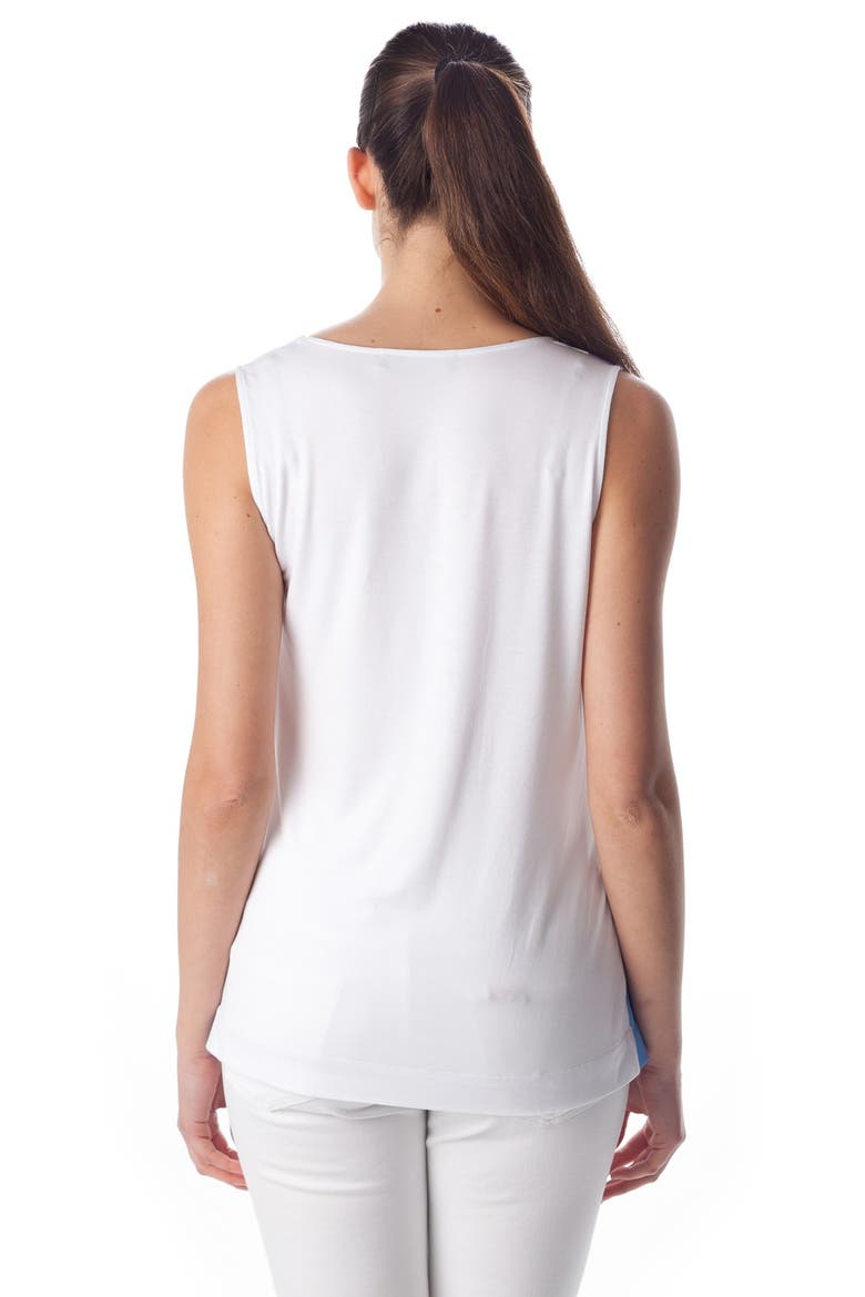 'Fialka' Graphic Maternity Top, Alternate, color, SKY SURF/ WHITE JERSEY