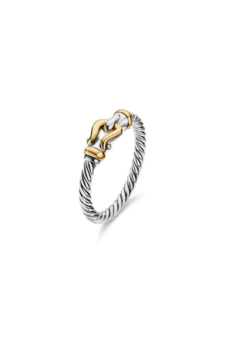 David Yurman Cable Collectibles Petite Buckle Ring, Alternate, color, Silver