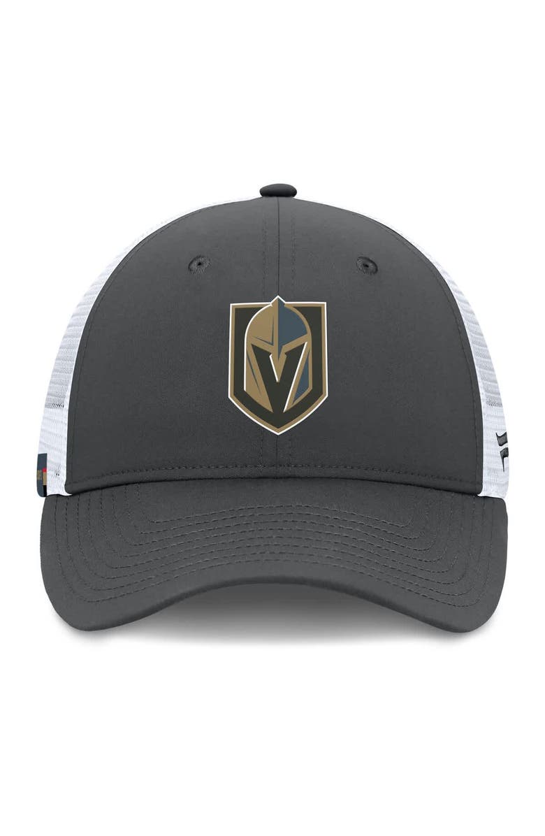 FANATICS Men's Fanatics Gray/White Vegas Golden Knights Authentic Pro Simple Rink Trucker Adjustable Hat, Alternate, color, Gray