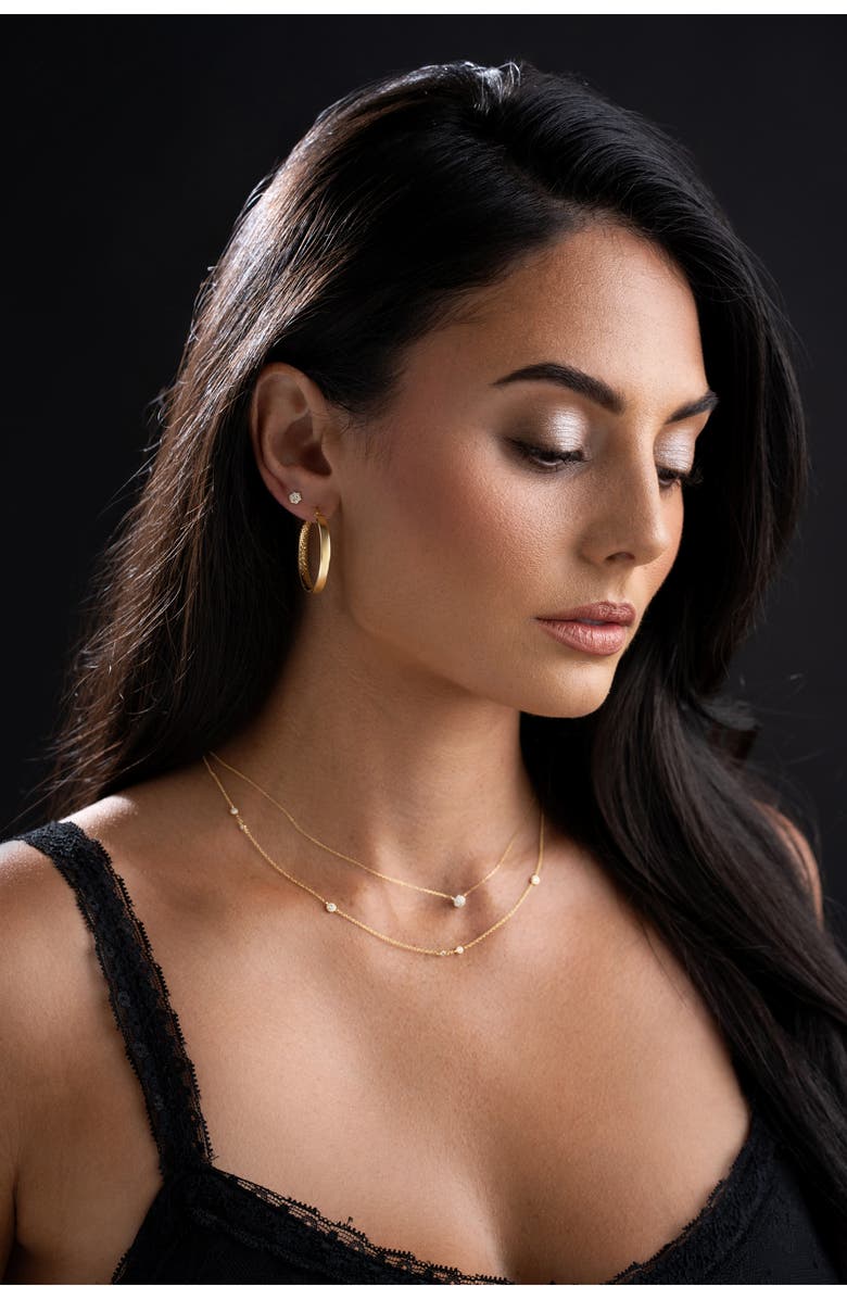 Bony Levy Icon Diamond Flower Stud Earrings, Alternate, color, 18K Yellow Gold