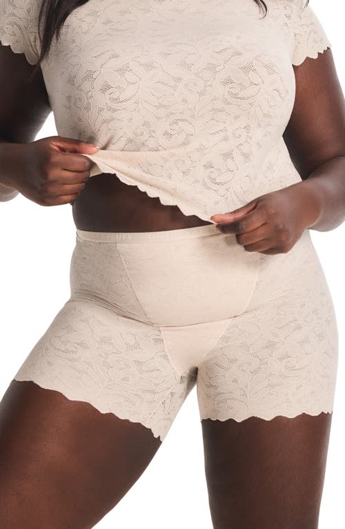 Savage X Fenty Lacy Dreams Pajama Shorts In Neutral