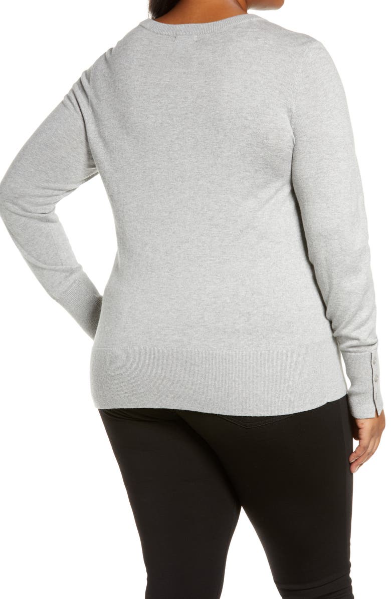 Halogen<sup>®</sup> Crewneck Sweater, Alternate, color, Grey Heather