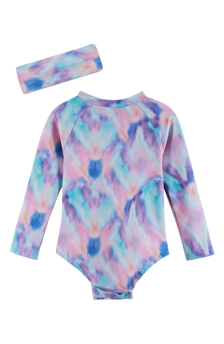 Andy & Evan Long Sleeve One-Piece Rashguard Swimsuit, Alternate, color, 