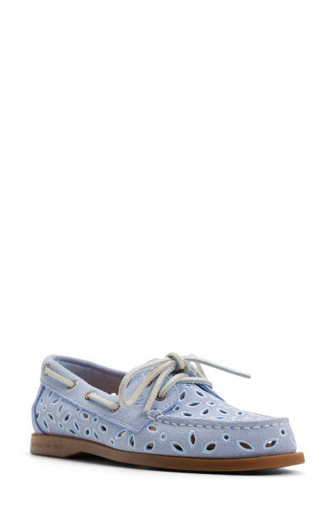 Authentic Original 2-Eye Embroidered Boat Shoe (Women)
