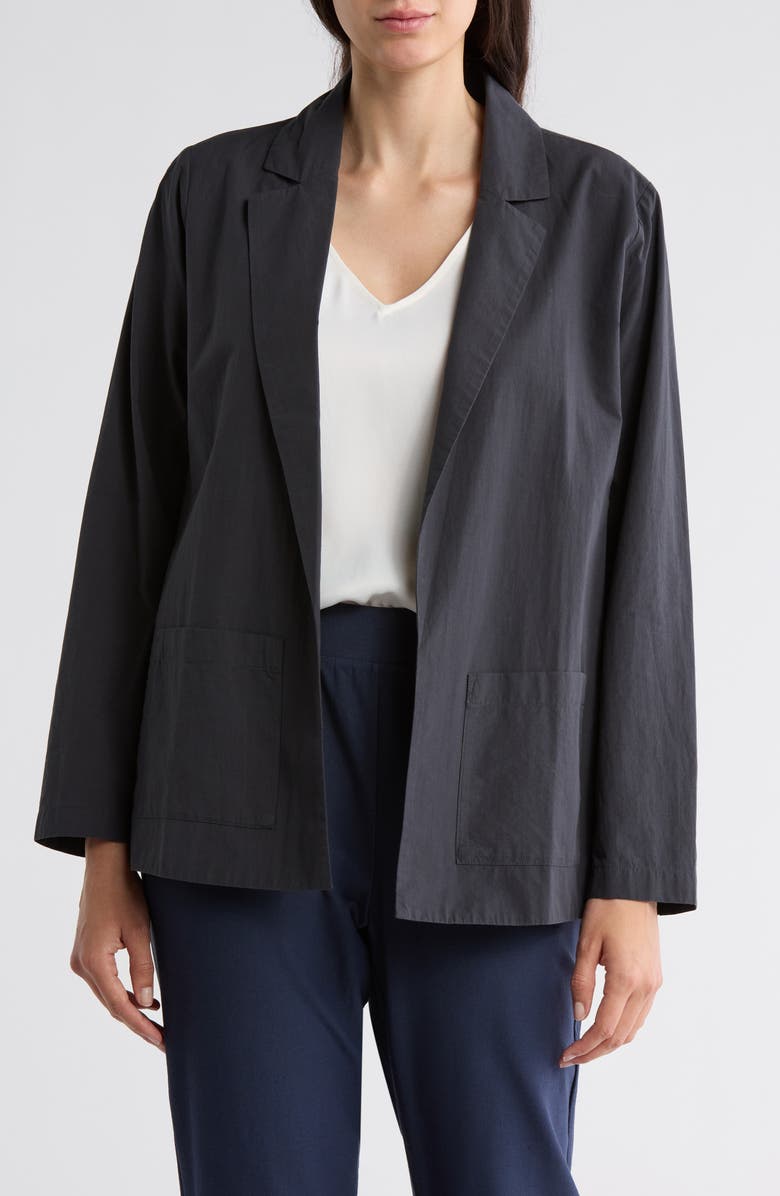 Eileen Fisher Notch Collar Organic Cotton Blazer, Main, color, 