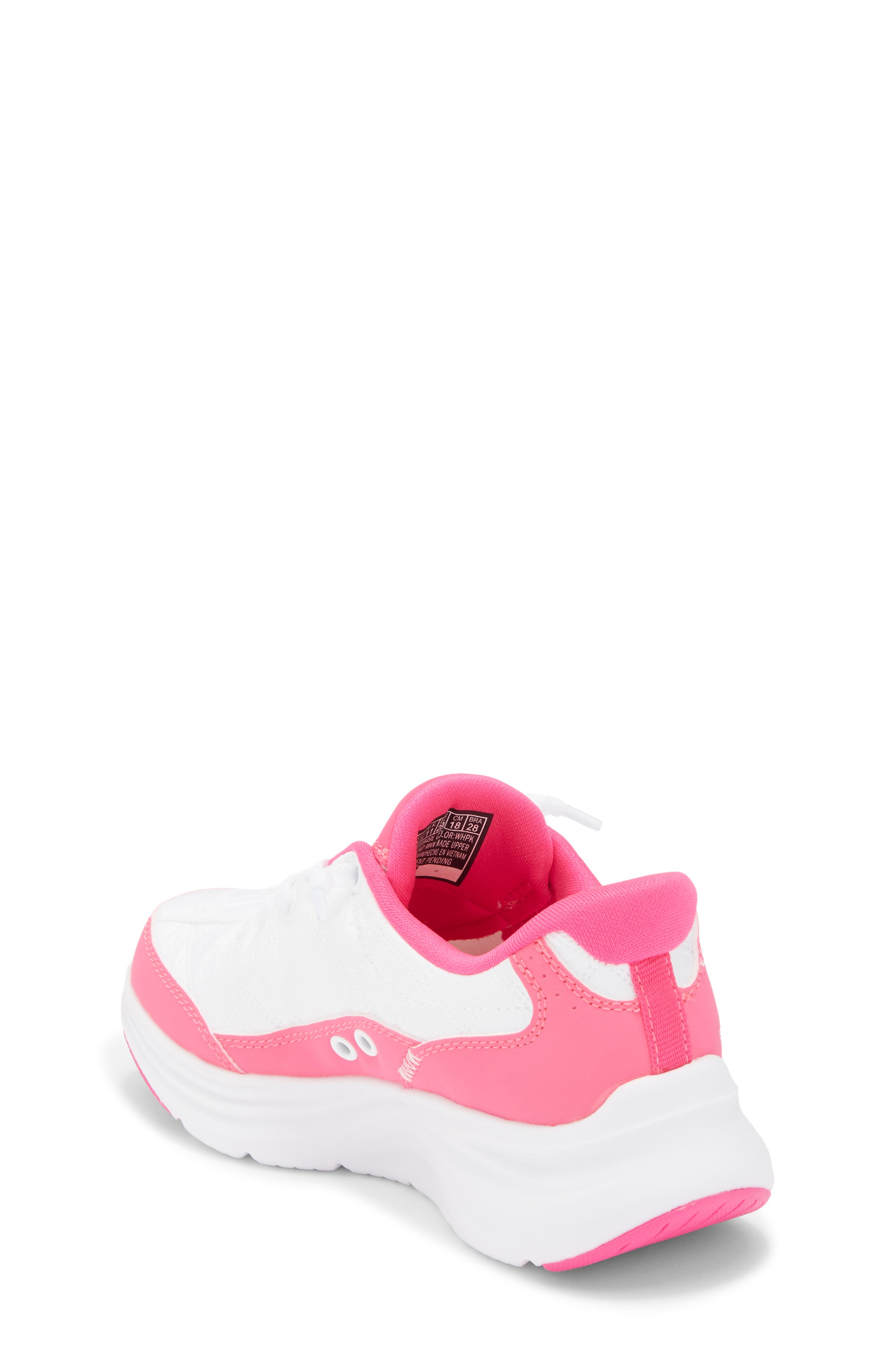 Kids' Contour Foam Sneaker, Alternate, color, WHITE/PINK